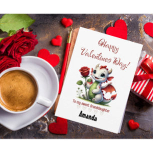 Gepersonaliseerde Custom Valentijnsdag kleindochte Feestdagenkaart