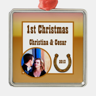 Gepersonaliseerde Custom Wagon Wheel/Hoefijzer Sun Metalen Ornament