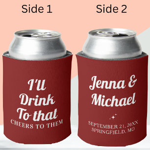 Gepersonaliseerde Custom Wedding Party Favorieten Blikjeskoeler