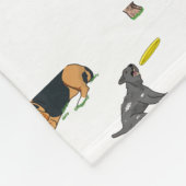 Gepersonaliseerde Cute Dogs Illustrations Pattern  Fleece Deken (Hoek)