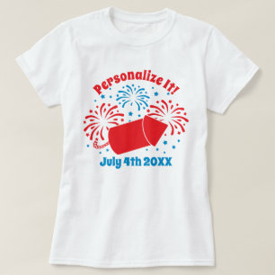 GEPERSONALISEERDE Cute julth Fireworks T-Shirt