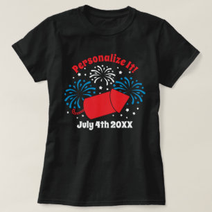 GEPERSONALISEERDE Cute julth Fireworks T-Shirt