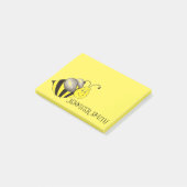 Gepersonaliseerde Cute Yellow bee Bumblebee Post i Post-it® Notes (Schuin)