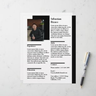 Gepersonaliseerde cv met fotosjabloon briefhoofd
