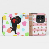 Gepersonaliseerde Dachshund Long Haire Black en Ta Case-Mate iPhone Case (Achterkant (horizontaal))