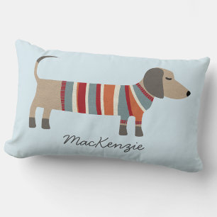 Gepersonaliseerde Dachshund Worst Hond Kussen
