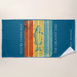 Gepersonaliseerde Dad Beach Handdoek