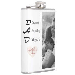 Gepersonaliseerde Dad Flask Foto Vaderdag Gift Heupfles