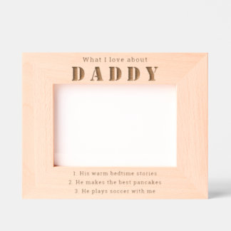 Gepersonaliseerde Daddy Daughter/Son Foto Lijst Gegraveerde Lijstjes