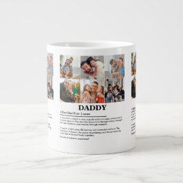 Gepersonaliseerde Daddy Definition 6 Fotocollage Extra Grote Beker