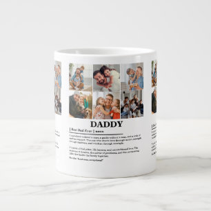 Gepersonaliseerde Daddy Definition 6 Fotocollage Extra Grote Beker