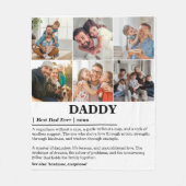 Gepersonaliseerde Daddy Definition 6 Fotocollage Fleece Deken (Voorkant)