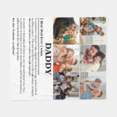 Gepersonaliseerde Daddy Definition 6 Fotocollage Fleece Deken (Voorkant (Horizontaal))