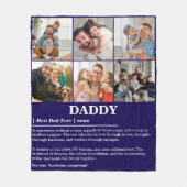 Gepersonaliseerde Daddy Definition 6 Fotocollage Fleece Deken (Voorkant)