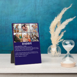Gepersonaliseerde Daddy Definition 6 Fotocollage Fotoplaat