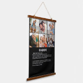 Gepersonaliseerde Daddy Definition 6 Fotocollage Hangend Wandkleed (Gebogen)