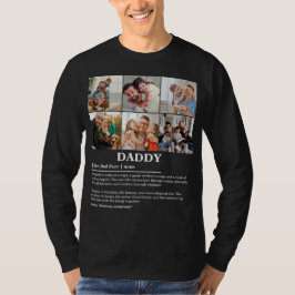 Gepersonaliseerde Daddy Definition 6 Fotocollage T-shirt