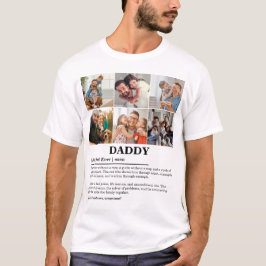 Gepersonaliseerde Daddy Definition 6 Fotocollage T-shirt