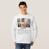 Gepersonaliseerde Daddy Definition 6 Fotocollage T-shirt (Voorkant volledig)