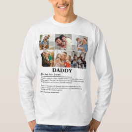 Gepersonaliseerde Daddy Definition 6 Fotocollage T-shirt