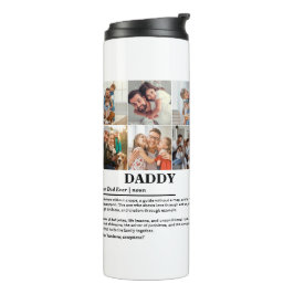 Gepersonaliseerde Daddy Definition 6 Fotocollage Thermosbeker