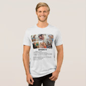 Gepersonaliseerde Daddy Definition 6 Fotocollage Tri-Blend Shirt (Voorkant volledig)