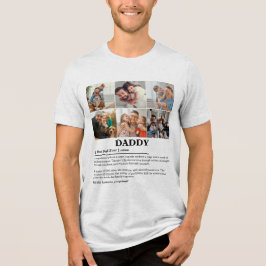 Gepersonaliseerde Daddy Definition 6 Fotocollage Tri-Blend Shirt