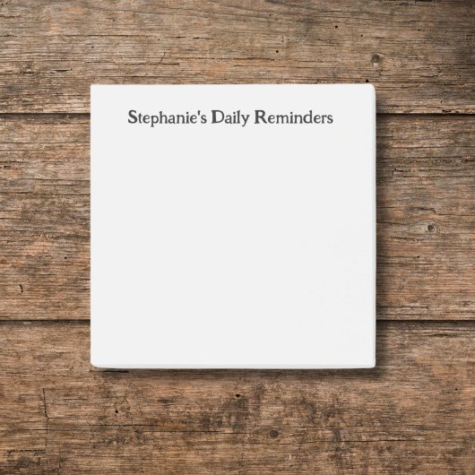 Gepersonaliseerde dagelijkse herinnering Sticky Post-it® Notes