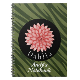 Gepersonaliseerde Dahlia bloem natuur collectie Notitieboek