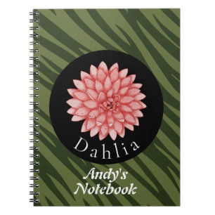 Gepersonaliseerde Dahlia bloem natuur collectie Notitieboek