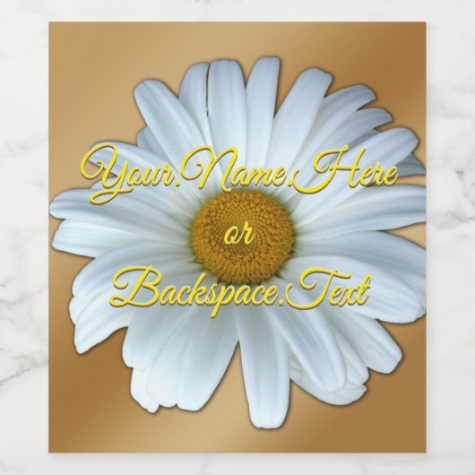 Gepersonaliseerde Daisy Flessenetiketten Wijn Etiket (Enkel label)