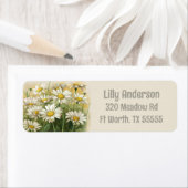 Gepersonaliseerde Daisy Return-adreslabels Etiket (Insitu)