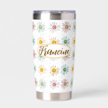 Gepersonaliseerde Daisy Water Bottle Tumbler