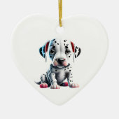 Gepersonaliseerde Dalmatische Puppy Keramisch Ornament (Voorkant)