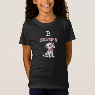 Gepersonaliseerde Dalmatische Puppy Monogram T-shirt