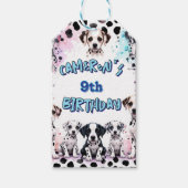 Gepersonaliseerde Dalmatische Puppy Verjaardag Wat Cadeaulabel (Voorkant)