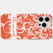 Gepersonaliseerde Damask iPhone Case-u kiest kleur Case-Mate iPhone Case (Achterkant (horizontaal))