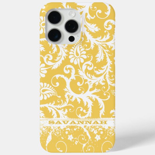 Gepersonaliseerde Damask iPhone Hoesje-u kiest Kle Case-Mate iPhone Case (Achterkant)