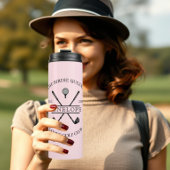 Gepersonaliseerde Dames Golf Club Naam Thermosbeker
