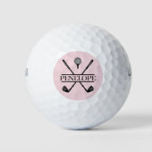 Gepersonaliseerde Dames Golf Naam Golfballen (Voorkant)