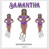 Gepersonaliseerde Dance Team Druif Stones Sticker (Vel)
