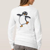 Gepersonaliseerde Dancing Penguin Custom Text T-shirt (Achterkant)