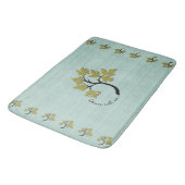 Gepersonaliseerde Dancing Tree Olive Green Badmat (Gekanteld)
