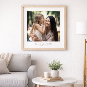 Gepersonaliseerde Dank Je Mama Aangepaste Foto & Poster