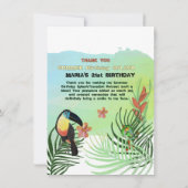 Gepersonaliseerde DANK U ALOHA HAWAII kaart (Achterkant)