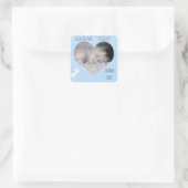 Gepersonaliseerde dank u Baby Photo Sticker (Tas)