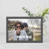 Gepersonaliseerde dank u bruiloft bedankkaart (Staand voorkant)