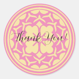 Gepersonaliseerde dank u Clover Ronde Sticker