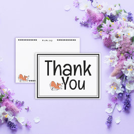 Gepersonaliseerde Dank u Corgi Dubbelzijdige Kaart