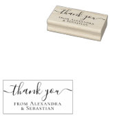 Gepersonaliseerde dank u elegante scroll tekst 	rubberstempel (Gestempeld)